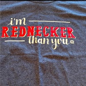 Gildan I’m Rednecker Than You Womens Size Medium Blue Shirt Girlie Girl Original